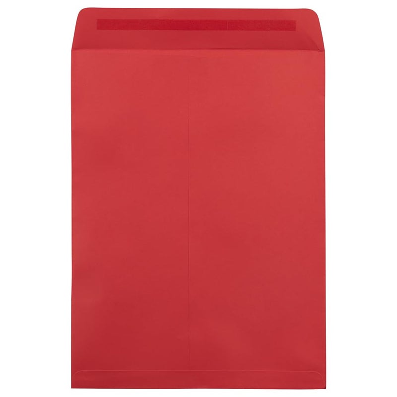 JAM PAPER 9 x 12 Open End Catalog Colored Recycled Envelopes - Red Recycled - 100/Pack - Image 2